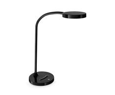 Lampara de oficina cep flex plastico led de 4w brazo flexible tactil color negro 160x600 mm