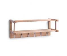 Zeller 13583 Perchero de Pared, Madera, Marrón, 60x24x24 cm