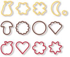 Tescoma 630900 JGO Cortapastas Tradicionales Delicia, De plástico, Marrón, Rojo, Amarillo, 13 Piezas, Unidades