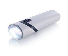 ANSMANN Linterna LED de emergencia - Con cabezal giratorio en 3 modos - Con 3 bombillas LED - Con baterÃ­a recargable a travÃ©s del enchufe - Blanco