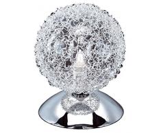 Wofi 8306.01.01.0000 Arc - Lámpara de mesa con 1 luz (altura: 18 cm, diámetro: 13,5 cm), color cromo