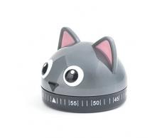 Kikkerland KT44 Tiempo de Juego de Cuchillos de Cocina con diseño de Gato
