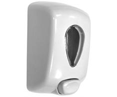 Nofer 03036.W Dosificador Jabón 1L, Colección Classic, ABS Blanco, 1 Litro
