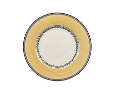 Villeroy & Boch Audun Fleur Plato llano, 27 cm, Porcelana Premium, Blanco/Gris/Amarillo