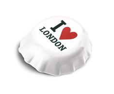 Koziol 3777525Â Plopp I Love London abrebotellas con impresiÃ³n, plÃ¡stico termoplÃ¡stico, Color Blanco, 8.5Â x 7.7Â x 2.4Â cm