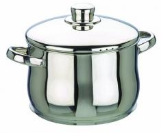 IBILI - Olla con tapa oslo, 16 cms, Acero inoxidable, Apta para induccion