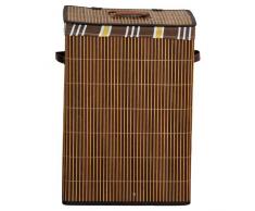 Kesper 19571 - Cesto rectangular para la colada (bambú, 42 x 32 x 60 cm)