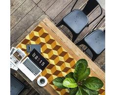 Walplus Pegatinas murales 3D, Vinilo, 63,5 x 63,5 x 3 cm, Color Amarillo