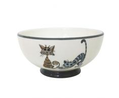 Enesco Love Cats Cuenco, CerÃ¡mica, 14.5x7.3x14.5 cm, 8 Unidades