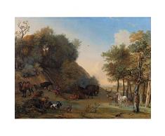 Paul Gabriel Orpheus And The Animals Painting Art Print Canvas Premium Wall Decor Poster Mural Pablo Animales Pintura pared Pï¿½ster