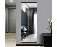 NeuType Espejo de pie de Longitud Completa para Colgar o inclinarse contra la Pared, Espejo Rectangular Grande para Dormitorio, Espejo de tocador para Pared, 65 x 22 Pulgadas