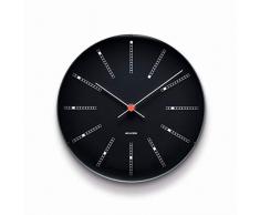 Arne Jacobsen Bankers Reloj de Pared, Aluminio, Negro, 29 cm
