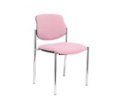 Piqueras Y Crespo (PIQU7) Silla Fija Villalgordo Bali Rosa chasis Cromo Oficina, Talla unica