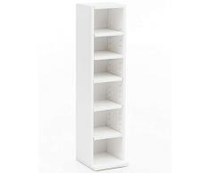 Wohnling WL5.336 - Estantería para Libros (21 x 91 x 20 cm), Color Blanco