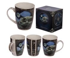 Puckator MULP09 Lisa Parker - Taza de Porcelana (8,5 x 12 x 10 cm), diseÃ±o de Lobo Tumbado
