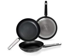 Quttin - SartÃ©n Antiadherente de inducciÃ³n Titan con Mango. Para todo tipo de cocinas. Aluminio Recubierto con PFLUON Doble Capa. Resistente Duradera Calidad. No se pega. Lavavajillas. SartÃ©n 24 cm