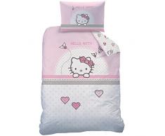 Hello Kitty 045284 Kite Juego de Cama, algodón, Rosa, 100 x 135 cm