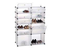 Relaxdays Zapatero Modular con 12 Compartimentos, 125 x 94 x 37 cm
