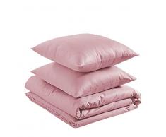 AmazonBasics - Juego de funda nórdica 100% algodón - 140 x 200 cm / 65 x 65 cm, Rosa polvo