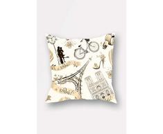 Lulu Home - Funda de Almohada, Multicolor, 45 x 45 cm