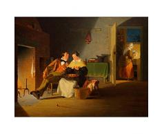 Edmonds Sparking 1839 Painting Art Print Canvas Premium Wall Decor Poster Mural Pintura pared Pï¿½ster