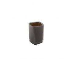 axentia Graz Eckig Porta cepillos de Dientes, Gris, 7,3 x 10,8 x 7,3 cm