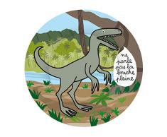 Petit Jour Paris - Plato de postre Dinosaurios Velociraptor - Perfecto para el postre
