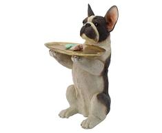 DKD Home Decor Figura Decorativa de la Marca Negro Blanco Resina Perro (32.5 x 29.5 x 51 cm) (Referencia: S3019618)