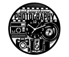 Instant Karma Clocks Reloj de Pared para fotografÃ­a de mÃ¡quina de Estudio o Negocio fotÃ³grafo de pasiÃ³n, Negro