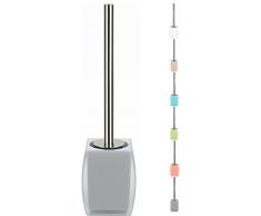 Spirella 8,7 x 10,3 x 39,5 cm, Gris colección Freddo, Escobilla para el Inodoro, Poliestirol