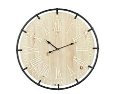 RELOJ DE PARED METAL Y MADERA CIRCULAR 60 CM DIÃMETRO