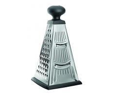 Berghoff 1100039 Rallador pirÃ¡mide 4 caras 23 cm, color negro y acero inox