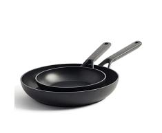 KitchenAid Classic Forged Juego de CerÃ¡mica Antiadherente Libre de PFAS de Sartenes de 20cm y 28cm, InducciÃ³n, Aptas para Lavavajillas y Horno, Color Negro