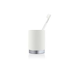 blomus 68852 Taza para Cepillo de Dientes, Blanco, Acero Inoxidable, H 11 cm, Ã 8,5 cm, V 300ml