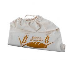 Westmark Pan Bolsa/Bolsa Con Cordón, 100% algodón, para el Panera, 38 x 45 cm, blanco natural, 32102270