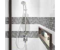 Ambiance-Live col-frise-RV-A0102_30 x 30 cm - Pegatinas de Azulejos, Vinilo Adhesivo, Piedra, 30 x 30 cm