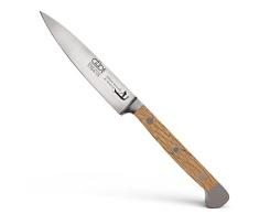 GÃDE Solingen - Cuchillo mechador forjado, 10 cm, madera de briccole, ALPHA-BRICCOLE DI VENEZIA - doble virola, Hecho a mano en Alemania