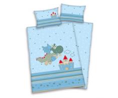 Herding 248513063 - Juego de Fundas para edredón, 100 cm x 135 cm, Color Azul