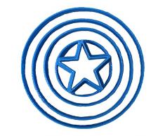 Cuticuter Capitan America Escudo Cortador de Fondant, Azul, 8x7x1.5 cm