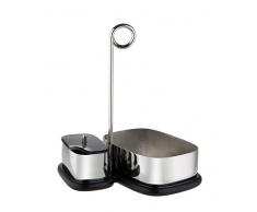 Alessi VS07 2 Bibo Juego de Accesorios para té y café, Acero Inoxidable 18/10, melamina