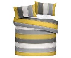 Fusion Ada edredón y Dos Fundas de Almohada, 52% poliéster, 48% algodón, Ocre, King, W230cm x L220cm (Duvet Cover), W50cm x L75cm (Pillow Case)