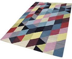 ESPRIT Rainbow Triangle Kelim Alfombra Moderna, algodón, Multicolor, 110 x 60 x 0.5 cm
