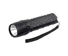 ANSMANN Linterna LED de mano M900P - Con pilas AA incluidas - Potente foco con 930 lÃºmenes y 10W - Con alcance de 240 metros - Color negro