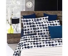 Fantasy sÃ bana de cama de fantasÃ­a en microfibra impresa, Blanco Optical, SÃ¬ngolo