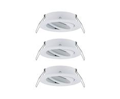 Paulmann Juego de puntos 92486 Luminaria Choose, foco orientable, máx. 3x10 W, proyector incorporado en el techo, blanco mate, lámpara empotrable, aluminio, White matt