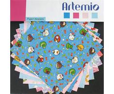 Artemio 11002052 - Papel japonÃ©s (10 Hojas), Color Rosa y Azul
