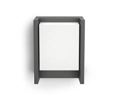 Philips myGarden Arbour - Aplique, iluminación exterior, LED, aluminio, luz blanca frÃa, IP44, 16,6 x 7,5 x 22,1 cm, color antracita