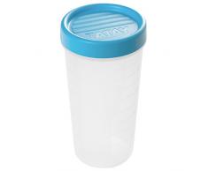 TATAY 1160800 Caja de almacenamiento con tornillos de bloqueo azul redondo de plástico de 0,6 L 8,5 x 8,5 x 16,5 cm