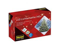 Idena 8325056 - Guirnalda de luces LED para exterior (40 bombillas LED, luz blanca cálida, 12 m)