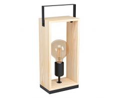 EGLO FAMBOROUGH Lámpara de Mesa, Negro, Natural